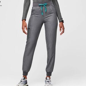 FIGS High Waisted Zamora Jogger Scrub Pants, Graphite, Size XS petite, NWT